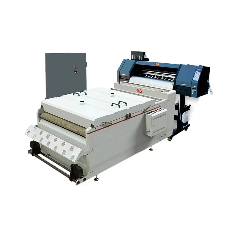 4 head dtf printer 120cm with belt powder shaking machine 